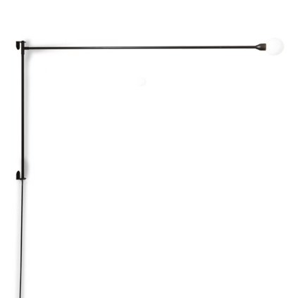 Nemo Potence Pivotance, černá designová nástěnná lampa se stmívačem, 8W E27, délka 200cm