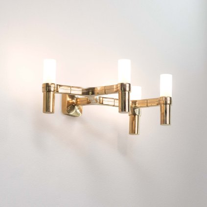 Nemo Crown wall, zlaté plátované nástěnné svítidlo, 4x25W G9, šírka 48cm