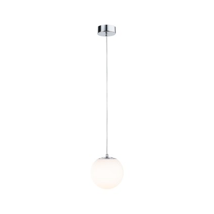 Paulmann Gove, koupelnové závěsné svítidlo LED 9W 3000K, chrom, průměr 17cm, IP44