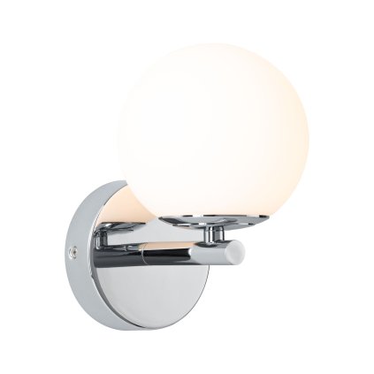 Paulmann Gove, koupelnové nástěnné svítidlo LED 5W 3000K, chrom, průměr 12cm, IP44