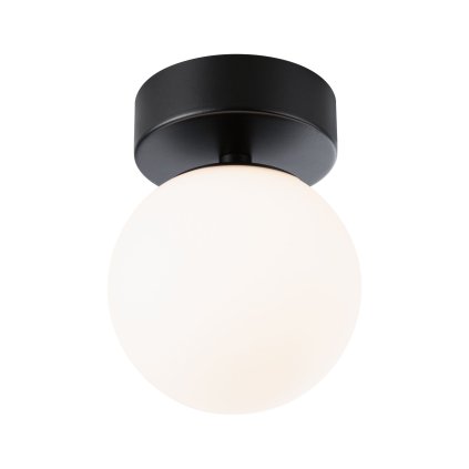 Paulmann Gove, koupelnové stropní svítidlo LED 5W 3000K, černá, průměr 12cm, IP44