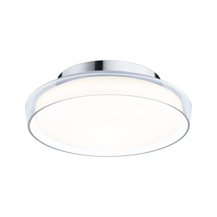 Paulmann Luena, koupelnové stropní svítidlo LED 11,5W 3000K, sklo/chrom, průměr 25cm, IP44