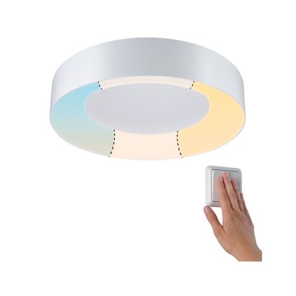 Paulmann Casca, koupelnové stropní svítidlo LED 23W White Switch, bílá, průměr 40cm, IP44