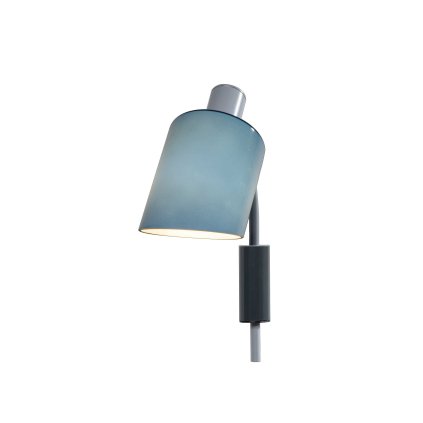 Nemo Lampe De Bureau, nástěnná lampa s šedo-modrým stínítkem, 1x20W E14, výška 29cm