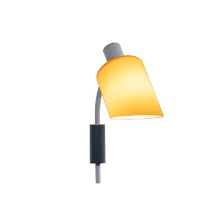 Nemo Lampe De Bureau, nástěnná lampa se žlutým stínítkem, 1x20W E14, výška 29cm