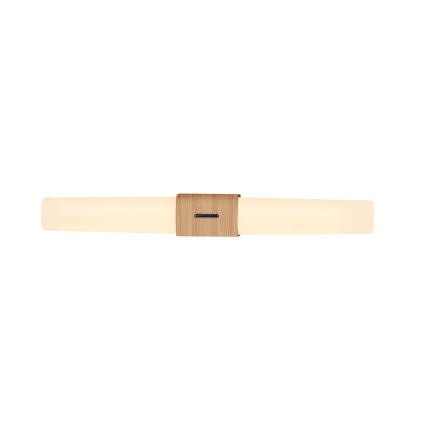 Nordlux Helva Double, nástěnné koupelnové svítidlo LED 9W 3000K, dřevěná, délka 42,5cm, IP44
