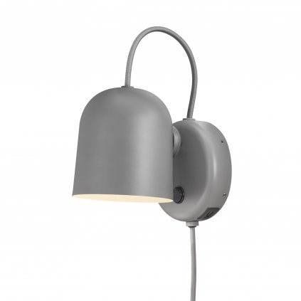 Nordlux Angle, nastavitelná nástěná lampa s USB výstupem a vypínačem, 1xGU10 max.25W, šedá, průměr 10,5cm