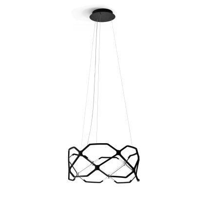 Nemo Titia minor, černé závěsné svítidlo, 65W LED 2700K stmívatelné, průměr 70cm, výška 31cm
