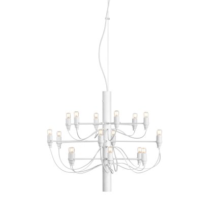 Flos 2097-18, luxusní matně bílý lustr, 18x15W E14 čirá, prům. 69cm, výška 51cm