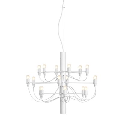Flos 2097-18, luxusní matně bílý lustr, 18x15W E14 mléčná, prům. 69cm, výška 51cm