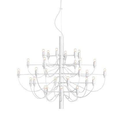 Flos 2097-30, luxusní matně bílý lustr, 30x15W E14 čirá, prům. 88cm, výška 72cm