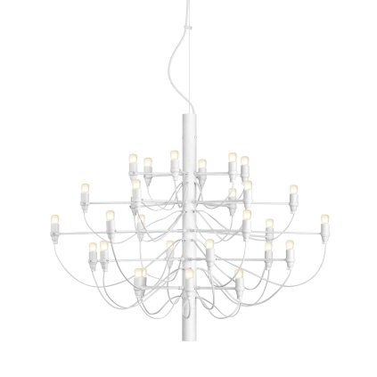 Flos 2097-30, luxusní matně bílý lustr, 30x15W E14 mléčná, prům. 88cm, výška 72cm