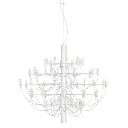 Flos 2097-50, luxusní matně bílý lustr, 50x15W E14 čirá, prům. 100cm, výška 88cm