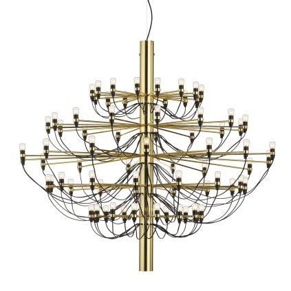 Flos 2097-75, luxusní mosazný lustr, 75x15W E14 čirá, prům. 141cm, výška 130cm