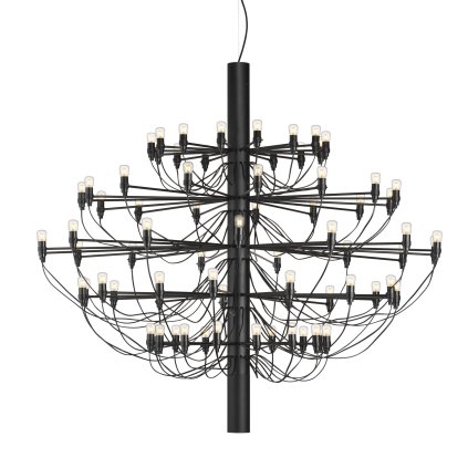 Flos 2097-75, luxusní matně černý lustr, 75x15W E14 čirá, prům. 141cm, výška 130cm
