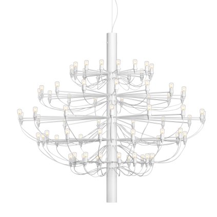 Flos 2097-75, luxusní matně bílý lustr, 75x15W E14 čirá, prům. 141cm, výška 130cm