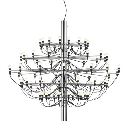 Flos 2097-75, luxusní chromový lustr, 75x15W E14 mléčná, prům. 141cm, výška 130cm