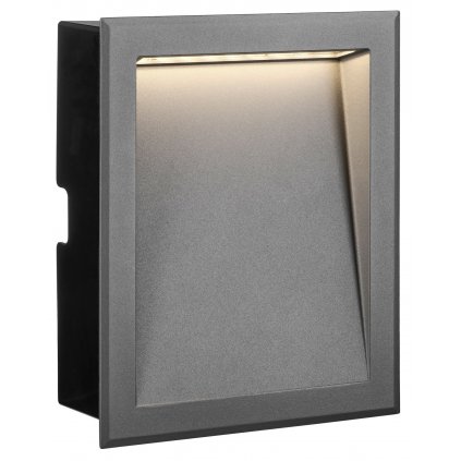 Venkovní zápustné svítidlo Fano Medium LED 8,4W 3000K, antracit, rozměr 19,3x23,8cm, IP65