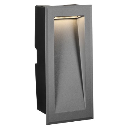 Venkovní zápustné svítidlo Fano Small LED 4,8W 3000K, antracit, rozměr 10,5x23,8cm, IP65