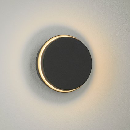 Venkovní nástěnné svítidlo s otočným stínítkem Niku LED 12W 3000K, antracit, průměr 14cm, IP54