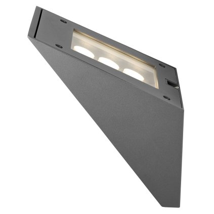Venkovní nástěnné svítidlo Toledo LED 9W 3000K, antracit, výška 17,9cm, IP54