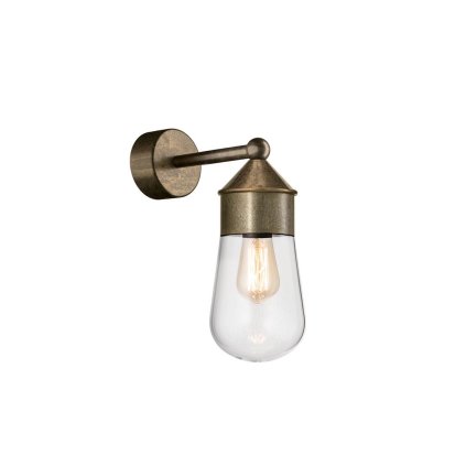 Il Fanale Drop mini, nástěnné svítidlo, 1xE14 max 10W, staromosaz, prům. 10cm, IP65