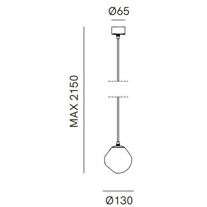 Il Fanale Stone, závěsné svítidlo sklo/mosaz 1xE14 max 10W, průměr 14cm