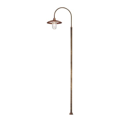Il Fanale Barchessa, stojací lampa v country stylu s čirým sklem, 1x15W LED E27, výška 245cm