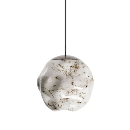 Il Fanale Stone, závěsné svítidlo sklo/tmavá mosaz 1xE27 max 15W, průměr 25cm