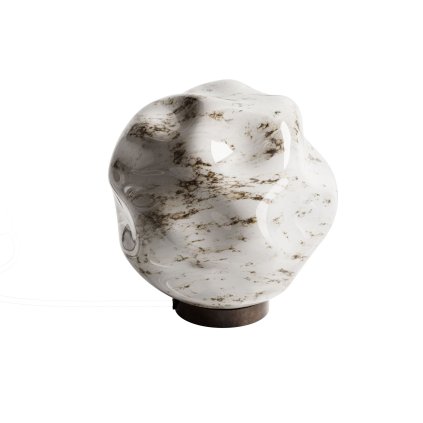 Il Fanale Stone, stolní lampa sklo/tmavá mosaz 1xE27 max 15W, průměr 25cm