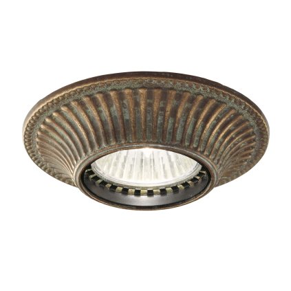 Il Fanale Mini, rustikální mosazná bodovka 1x GU10 max.5W, průměr 10cm