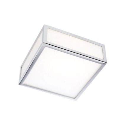 Redo Ego, stropní koupelnové svítidlo LED 13W 3000K, chrom/sklo, 18x18cm, IP44