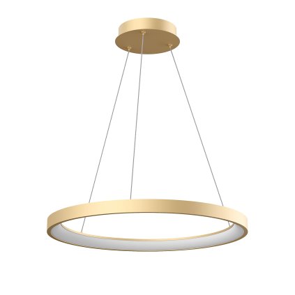 Redo Iconic, závěsné svítidlo LED 50W 3000/4000K, matná zlatá, tříkrokové stmívání, průměr 58cm