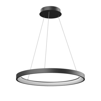 Redo Iconic, černé závěsné svítidlo LED 50W 3000/4000K, tříkrokové stmívání, průměr 58cm