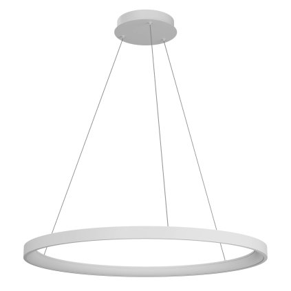 Redo Iconic, bílé závěsné svítidlo LED 60W 3000/4000K, tříkrokové stmívání, průměr 78cm