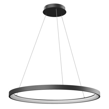 Redo Iconic, černé závěsné svítidlo LED 60W 3000/4000K, tříkrokové stmívání, průměr 78cm