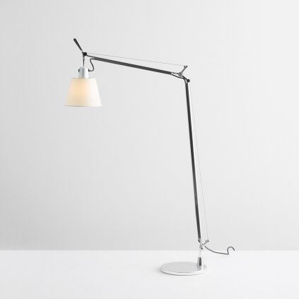 Artemide Tolomeo Basculante 180 Lettura, stojací lampa s vypínačem, pergamenové stínítko, 1x46W E27, výška 108+87cm
