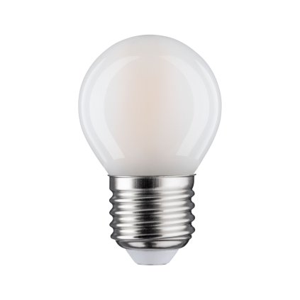 Paulmann LED žárovka mini globe 5W E27 2700K mléčná, výška 7,2cm, stmívatelná