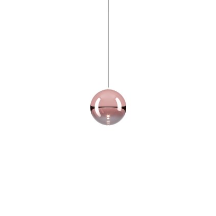Lodes Random Solo 10, závěs z červeno-zlatého foukaného skla, 1x3W LED 2700K, prům.10cm
