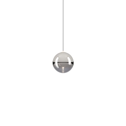 Lodes Random Solo 10, závěs z chromového foukaného skla, 1x3W LED 3000K, prům.10cm
