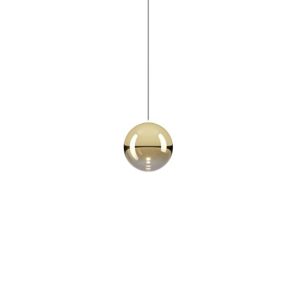 Lodes Random Solo 10, závěs ze zlatého foukaného skla, 1x3W LED 3000K, prům.10cm