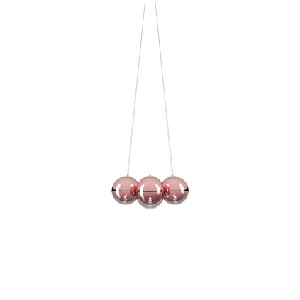 Lodes Random Cloud 7 ø23, závěsné svítidlo LED 7 x 5W 3000K, červeno-zlaté sklo, průměr 62cm