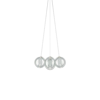 Lodes Random Cloud 7 ø28, závěsné svítidlo LED 7 x 5W 2700K, čiré sklo, průměr 76cm