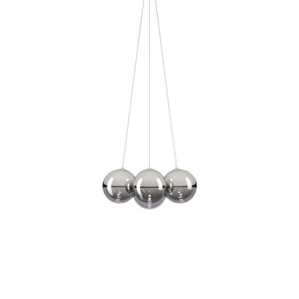 Lodes Random Cloud 7 ø28, závěsné svítidlo LED 7 x 5W 2700K, chromové sklo, průměr 76cm