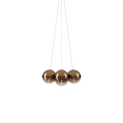 Lodes Random Cloud 7 ø28, závěsné svítidlo LED 7 x 5W 2700K, bronzové sklo, průměr 76cm