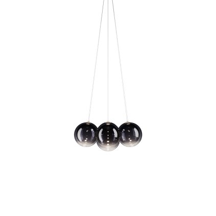 Lodes Random Cloud 7 ø28, závěsné svítidlo LED 7 x 5W 3000K, kouřové sklo, průměr 76cm