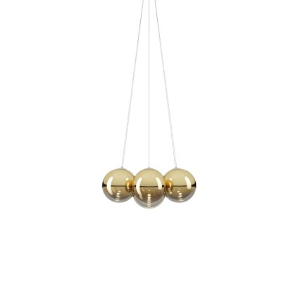 Lodes Random Cloud 7 ø28, závěsné svítidlo LED 7 x 5W 3000K, zlaté sklo, průměr 76cm
