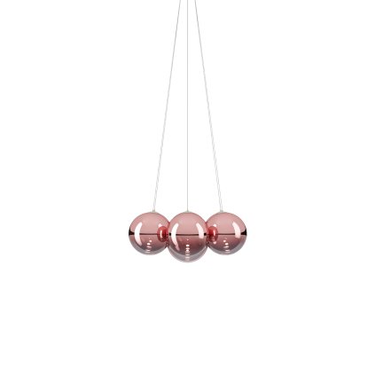 Lodes Random Cloud 7 ø28, závěsné svítidlo LED 7 x 5W 3000K, červeno-zlaté sklo, průměr 76cm