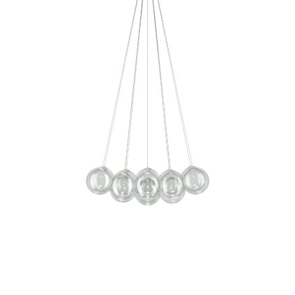 Lodes Random Cloud 14 ø23, závěsné svítidlo LED 14 x 5W 2700K, čiré sklo, rozměr 103x91cm
