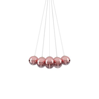 Lodes Random Cloud 14 ø23, závěsné svítidlo LED 14 x 5W 3000K, červeno-zlaté sklo, rozměr 103x91cm